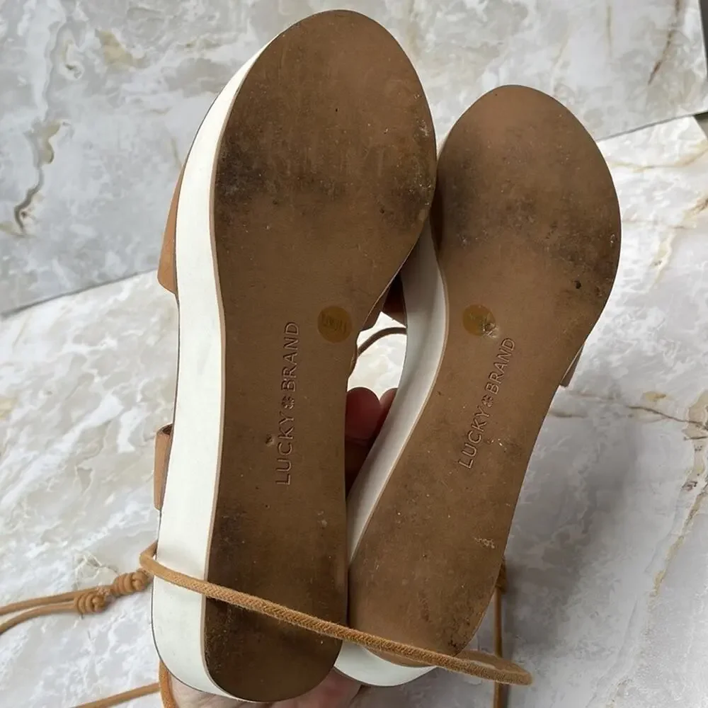 Lucky Brand platform gladiator style wedges